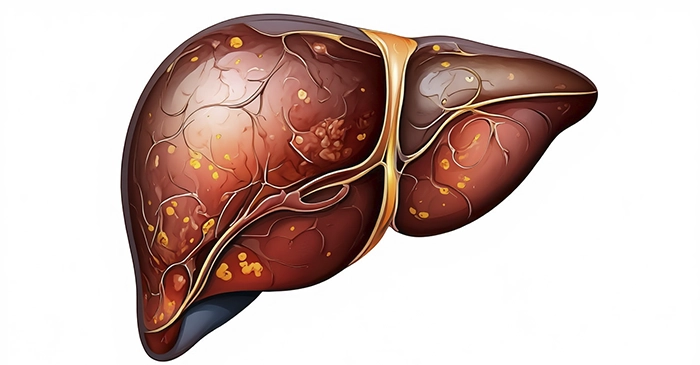 Печень на белом фоне