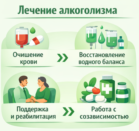 лечение алкоголизма в Егорьевске этапы